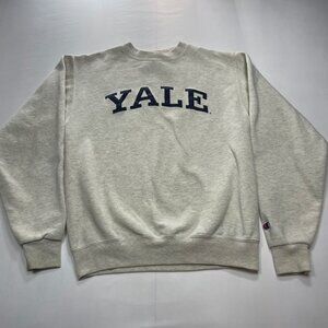 Champion Reverse Weave Yale University Crewneck Sweatshirt | Heather Grey| Small